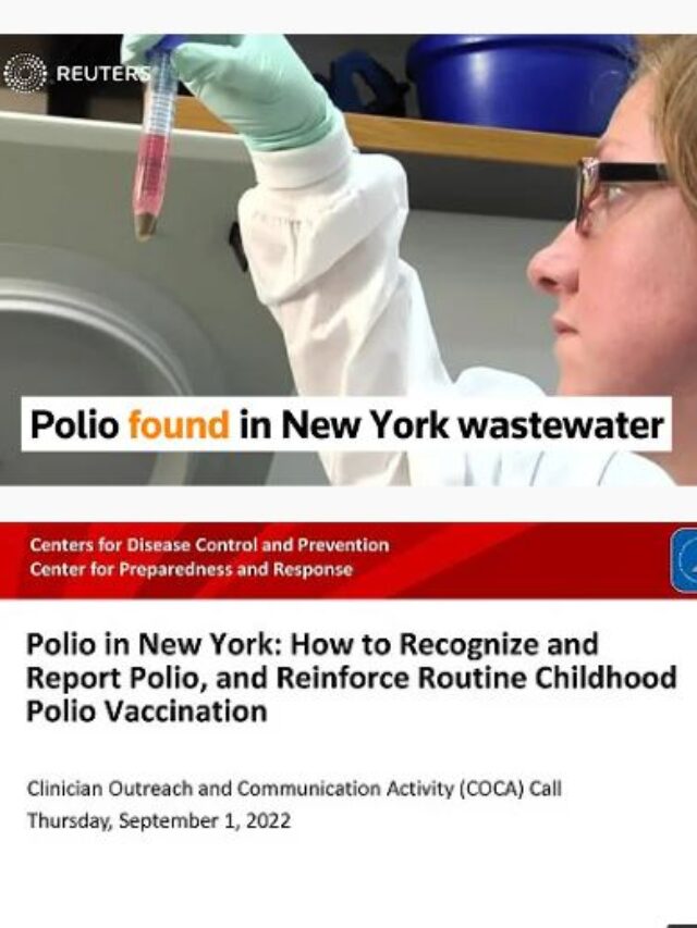 Polio Emergency Declared  In New York After Virus Found in Long Island Wastewater